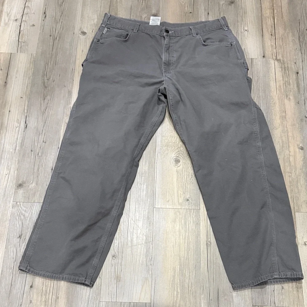 MENS CARHARTT WORK PANT GREY - Picture 1 of 5